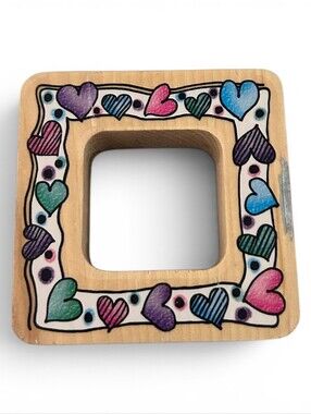 Rubber Stamp Fun Heart Frame Vintage 1998 by Stampendous
